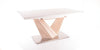 Signal Tavolo allungabile in MDF e metallo, Alric White / Oak Sonoma, L160-220xl90xH75 cm