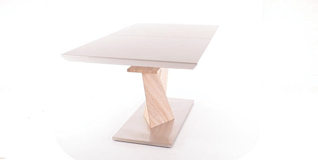 Signal Tavolo allungabile in MDF e metallo, Alric White / Oak Sonoma, L160-220xl90xH75 cm
