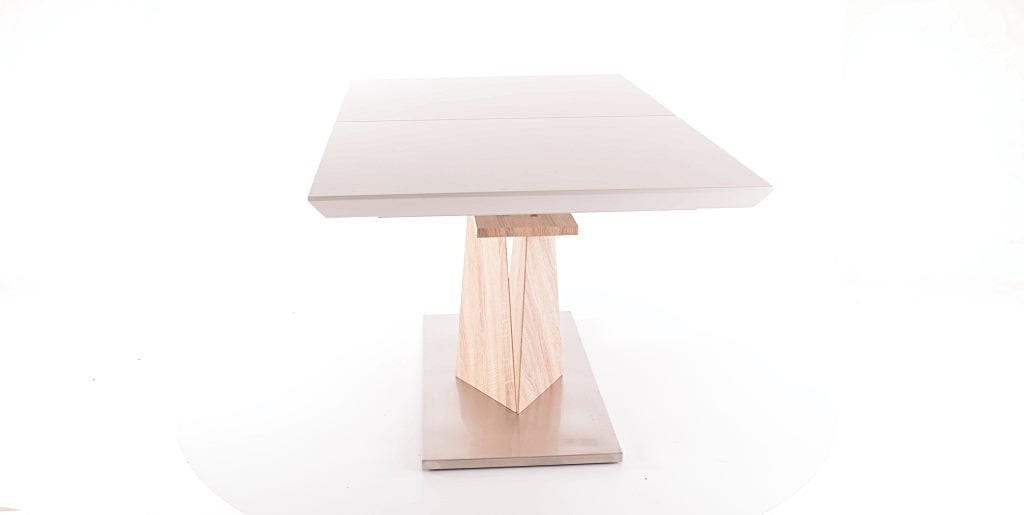 Signal Tavolo allungabile in MDF e metallo, Alric White / Oak Sonoma, L160-220xl90xH75 cm