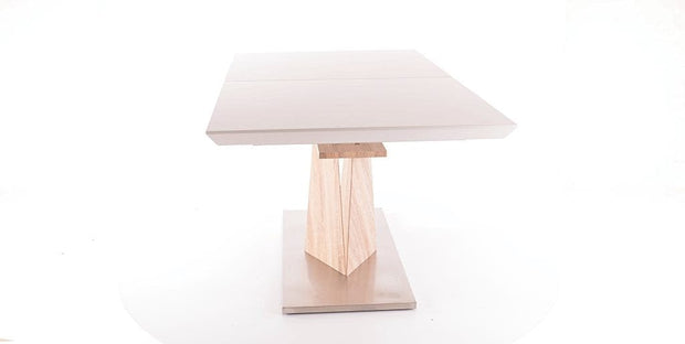 Signal Tavolo allungabile in MDF e metallo, Alric White / Oak Sonoma, L160-220xl90xH75 cm