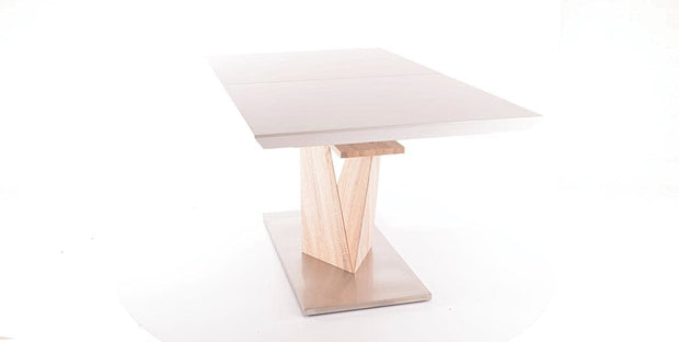 Signal Tavolo allungabile in MDF e metallo, Alric White / Oak Sonoma, L160-220xl90xH75 cm