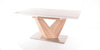 Signal Tavolo allungabile in MDF e metallo, Alric White / Oak Sonoma, L160-220xl90xH75 cm