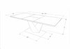 Signal Tavolo allungabile in MDF e metallo, Alric White / Oak Sonoma, L160-220xl90xH75 cm