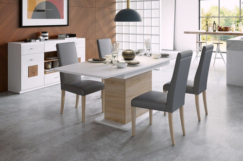 Tavolo allungabile Star 03 Bianco / Rovere Sonoma, L140-210xl85xH77 cm (1)