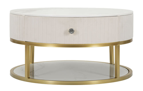 Tavolo Da Caffe Montpellier Crema cm Ø 75x36