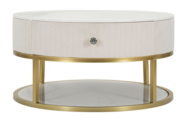 Tavolo Da Caffe Montpellier Crema cm Ø 75x36