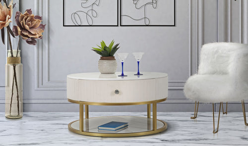 Tavolo Da Caffe Montpellier Crema cm Ø 75x36 (1)