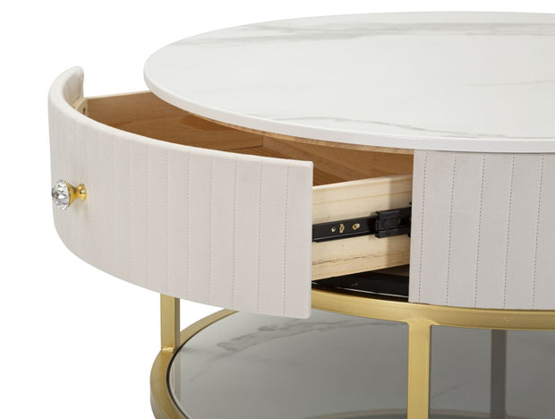 Tavolo Da Caffe Montpellier Crema cm Ø 75x36 (3)