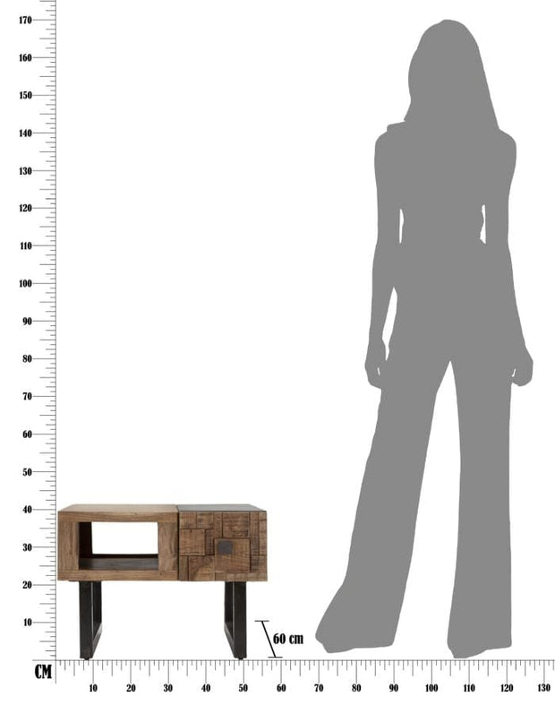 Tavolo Da Caffe Quadrato Mumbai cm 60x60x43 (Legno Di Acacia Nilotica) (9)