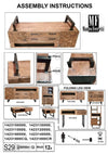 Tavolo Da Caffe Quadrato Mumbai cm 60x60x43 (Legno Di Acacia Nilotica) (10)