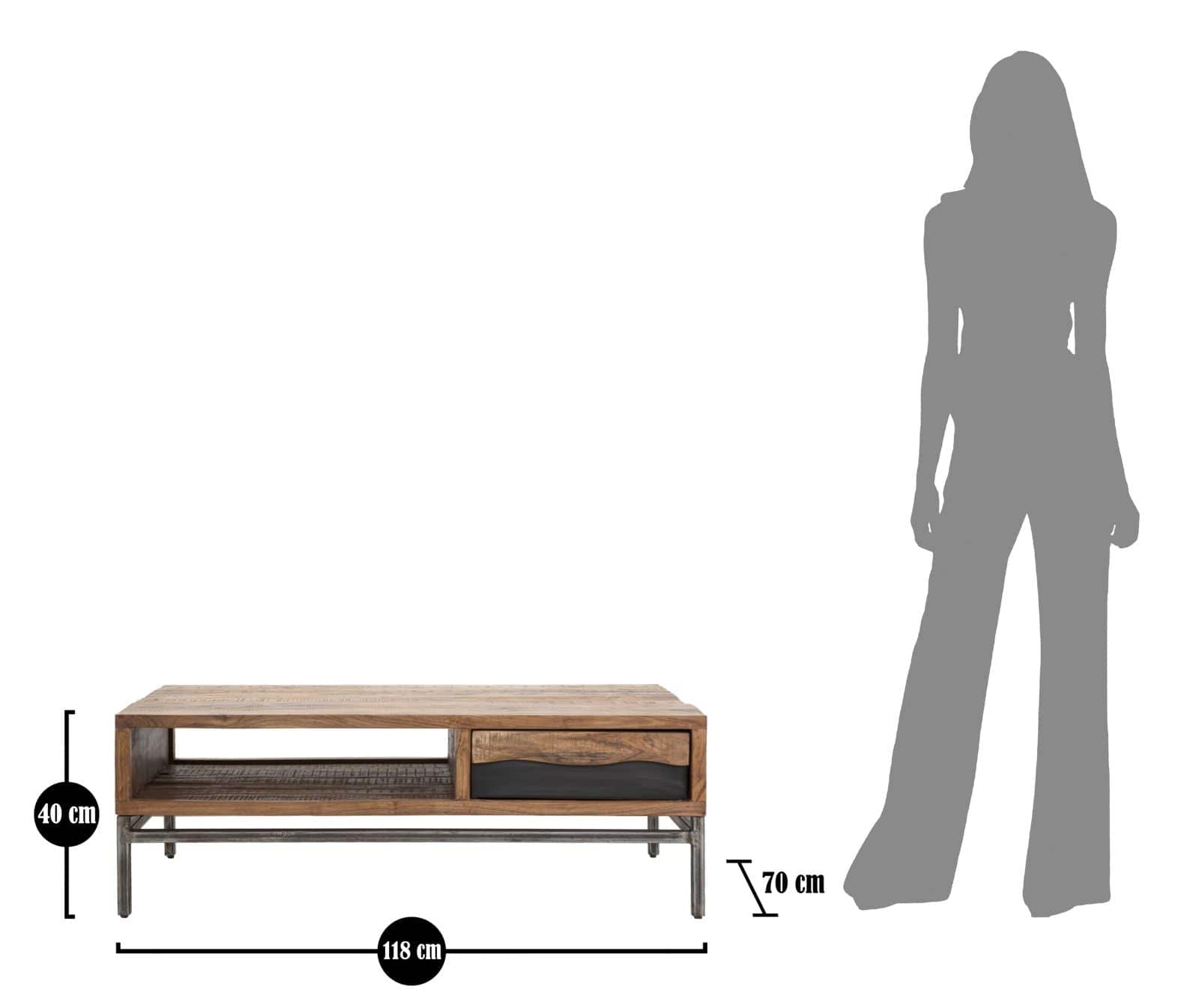 Tavolo Da Caffe Yellowstone cm 118x70x40 (Legno Di Acacia Nilotica) (9)
