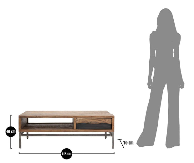 Tavolo Da Caffe Yellowstone cm 118x70x40 (Legno Di Acacia Nilotica) (9)