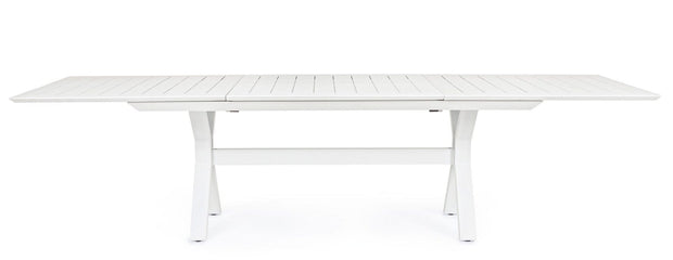 Bizzotto Tavolo da giardino estensibile Kenyon Grande Bianco