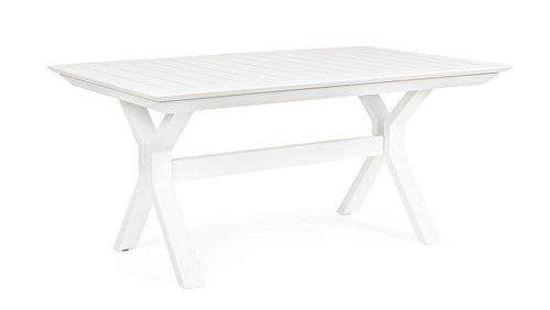 Bizzotto Tavolo da giardino estensibile Kenyon Piccola Bianco