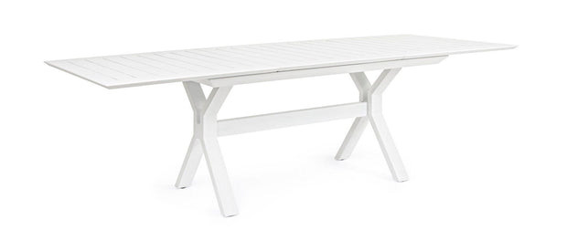 Bizzotto Tavolo da giardino estensibile Kenyon Piccola Bianco