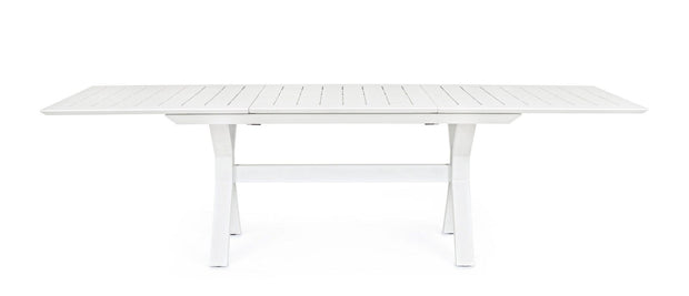 Bizzotto Tavolo da giardino estensibile Kenyon Piccola Bianco