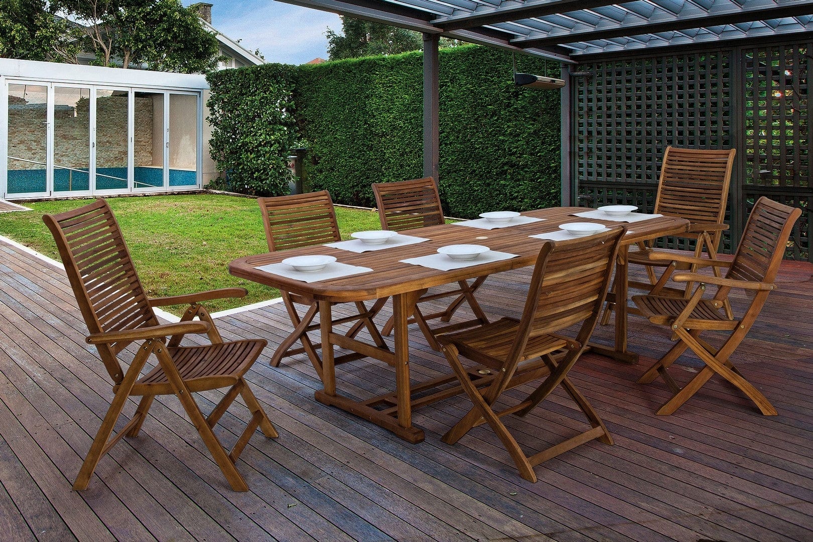 Bizzotto Tavolo da giardino estensibile Noemi Rectangular Naturale