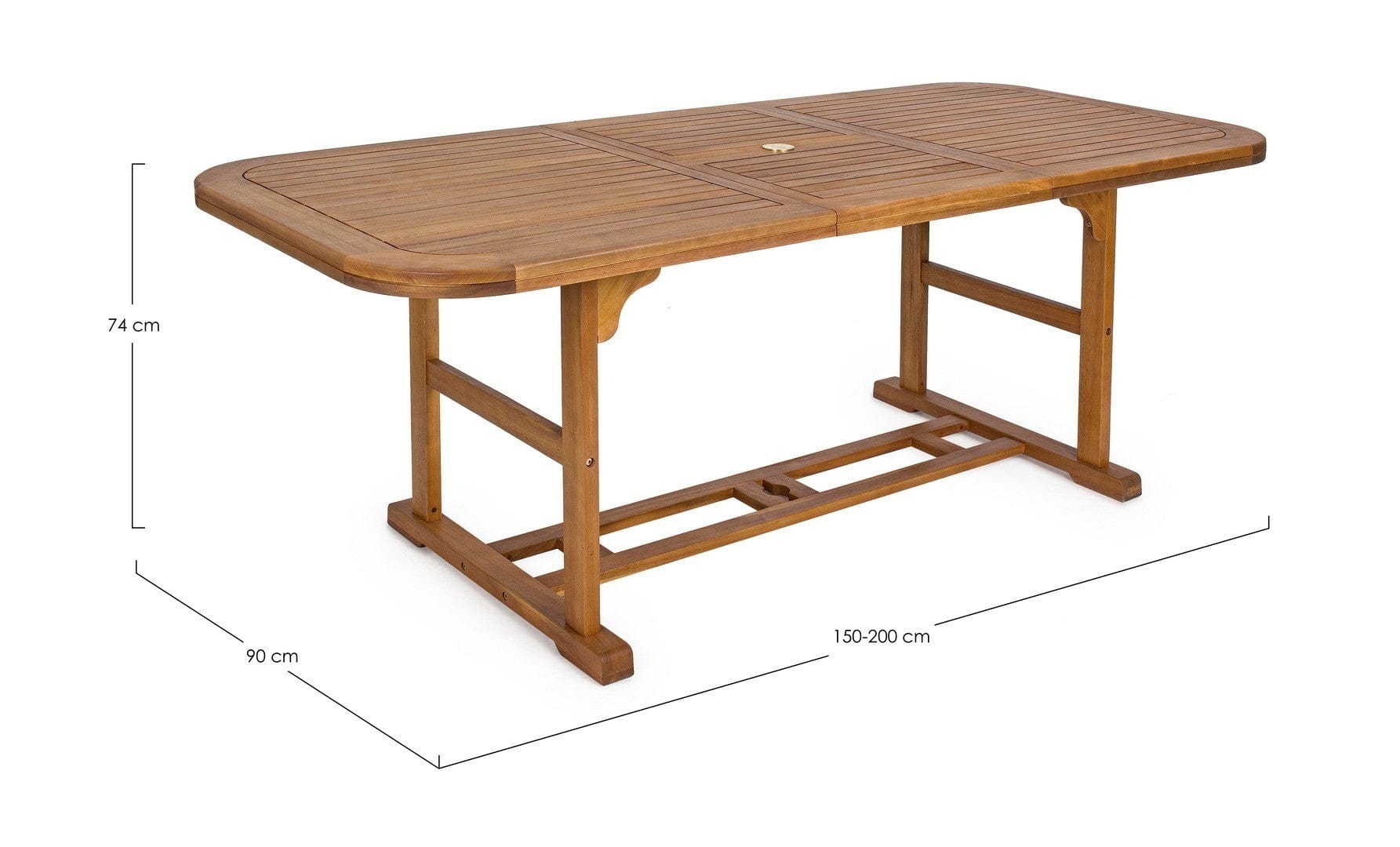 Bizzotto Tavolo da giardino estensibile Noemi Rectangular Naturale