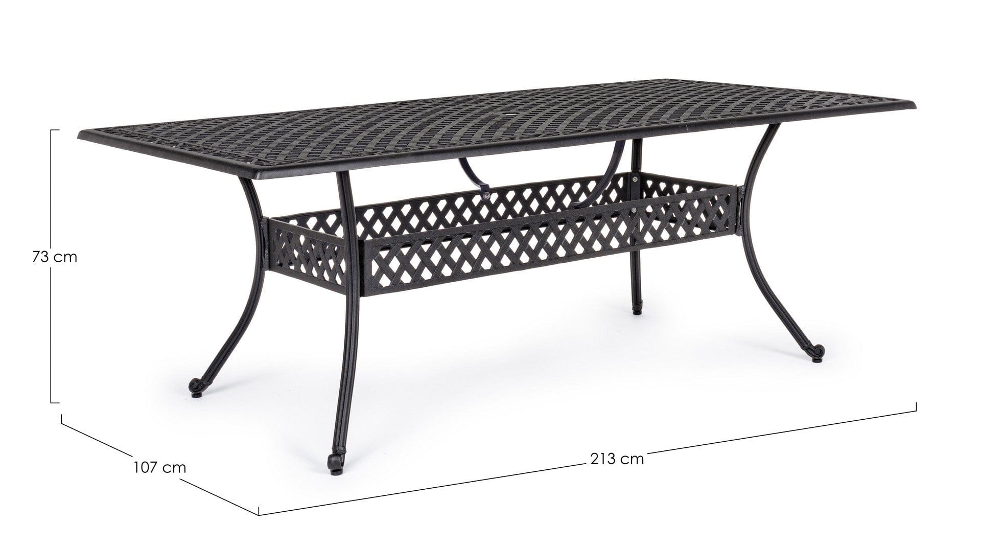 Bizzotto Tavolo da giardino Ivrea Rectangular Grande Antracite