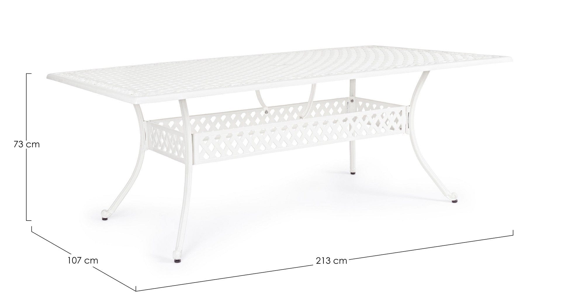 Bizzotto Tavolo da giardino Ivrea Rectangular Grande Bianco