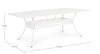 Bizzotto Tavolo da giardino Ivrea Rectangular Grande Bianco