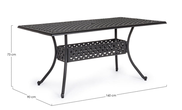 Bizzotto Tavolo da giardino Ivrea Rectangular Piccola Antracite