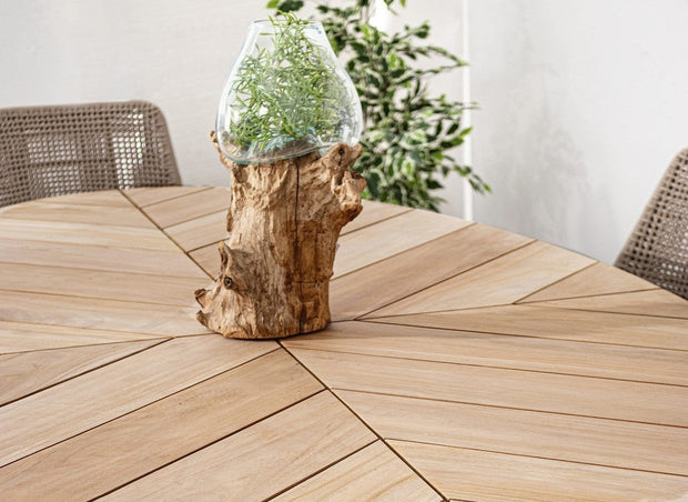 Bizzotto Tavolo da giardino Palmdale Ovale Naturale