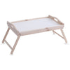 Zeller Tavolo da letto pieghevole, Naturale, legno di pino, L50xL30xH24,5 cm