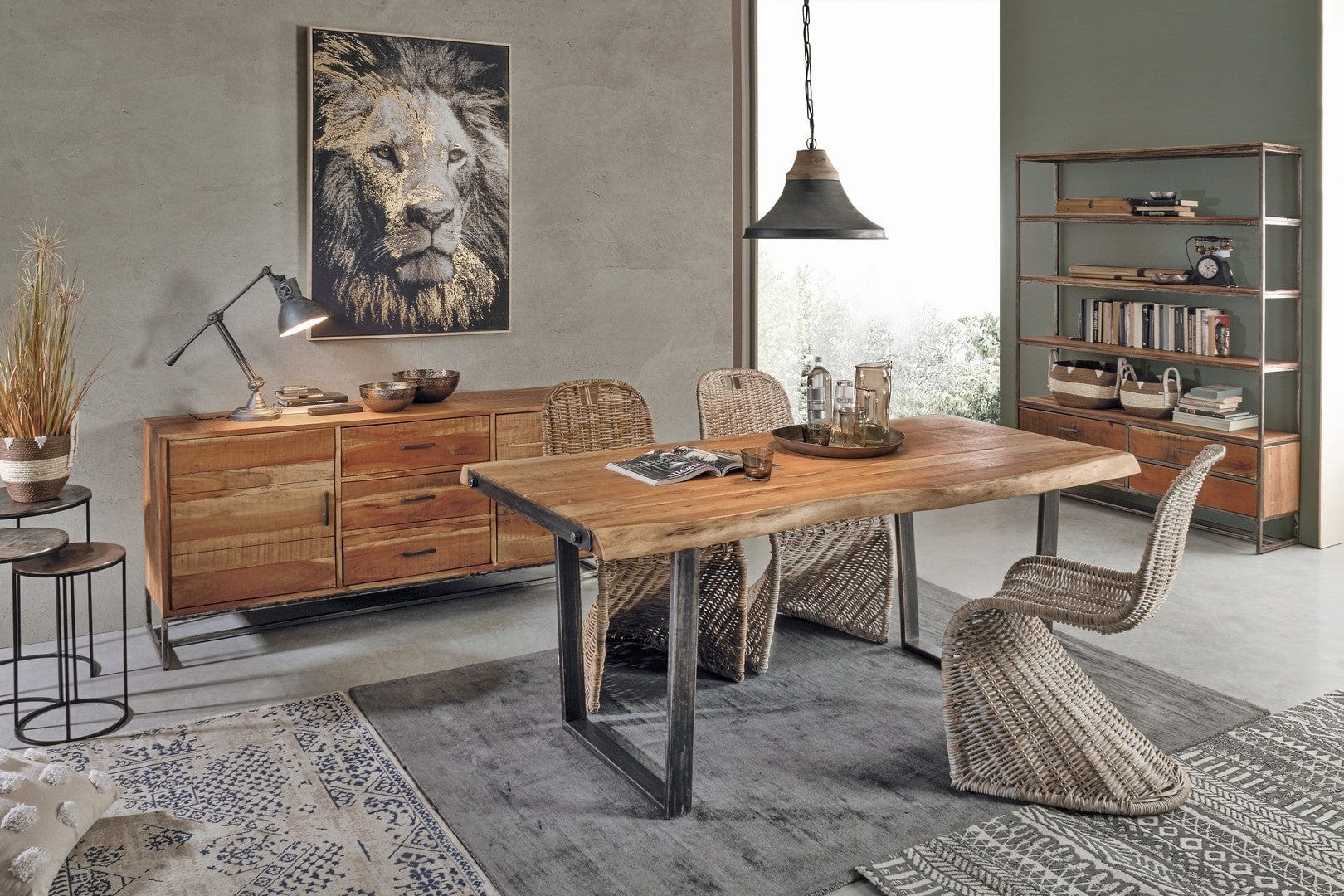 Bizzotto Tavolo da pranzo Elmer Piccola Naturale