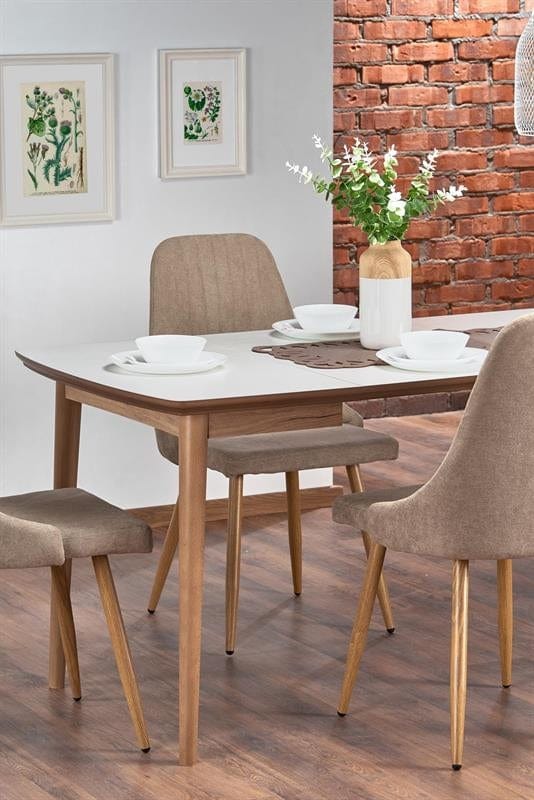 Halmar Tavolo da pranzo estensibile Barnes Bianco