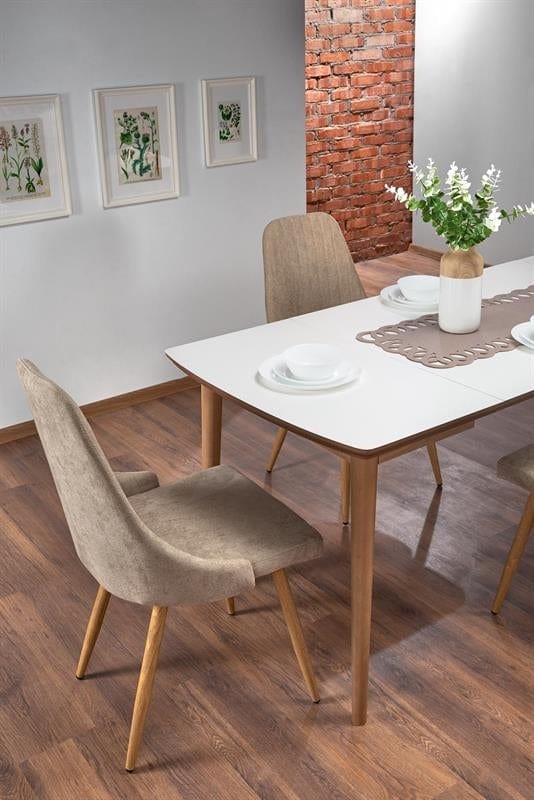 Halmar Tavolo da pranzo estensibile Barnes Bianco