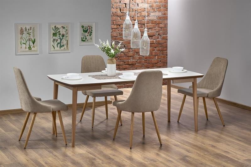 Halmar Tavolo da pranzo estensibile Barnes Bianco