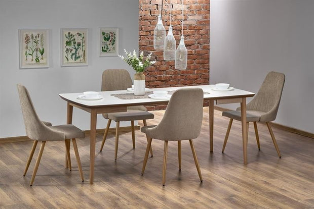 Halmar Tavolo da pranzo estensibile Barnes Bianco