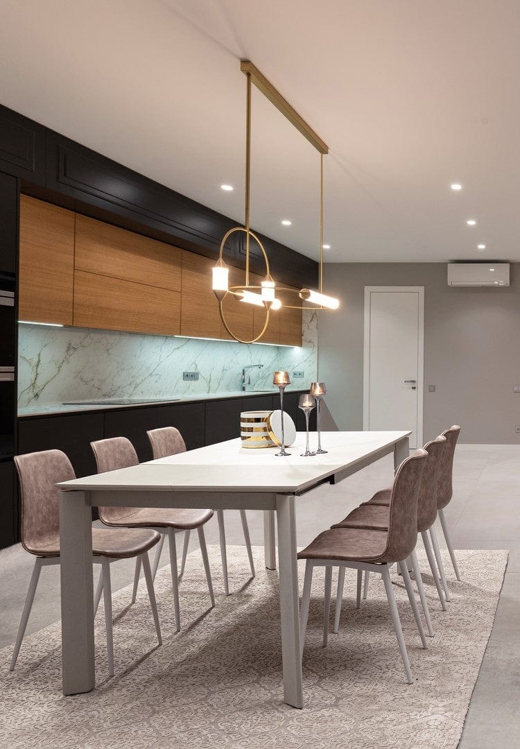 Bizzotto Tavolo da pranzo estensibile Briva Grande Grigio