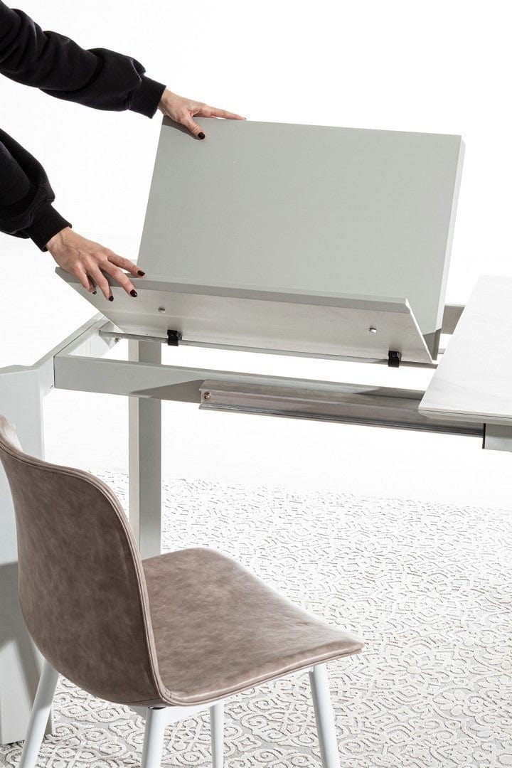 Bizzotto Tavolo da pranzo estensibile Briva Grande Grigio