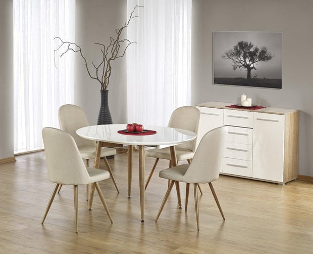 Halmar Tavolo da pranzo estensibile Edvard Bianco