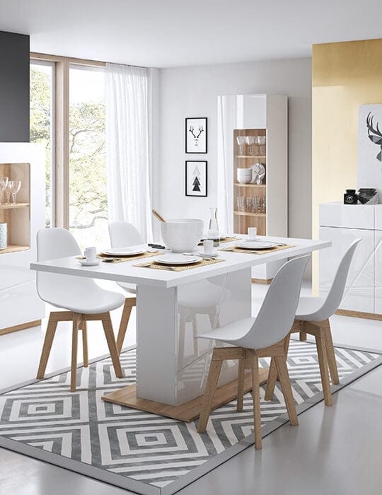 Lenart Tavolo da pranzo estensibile Futura 10 Bianco