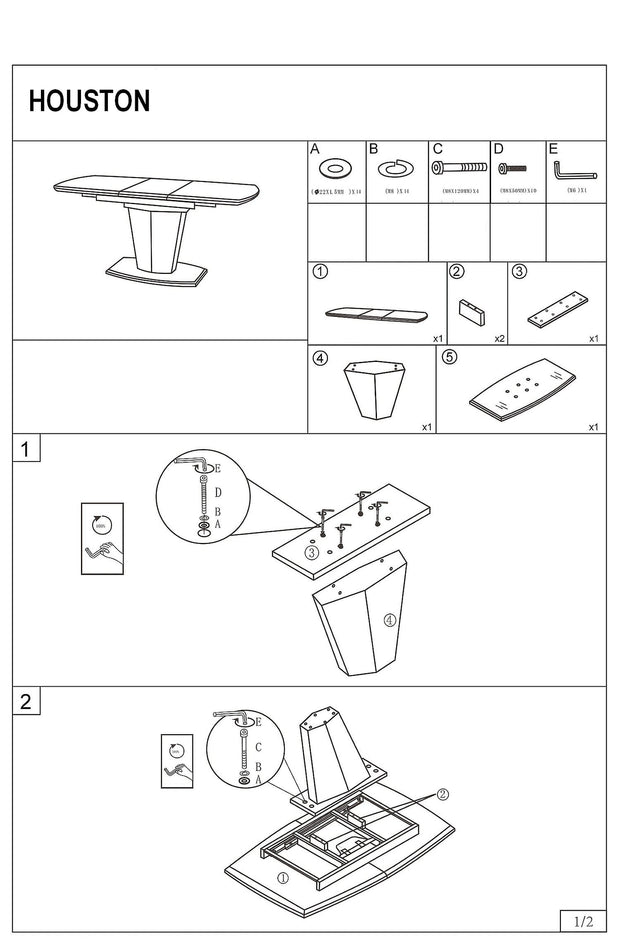Signal Tavolo da pranzo estensibile Huddy Quercia