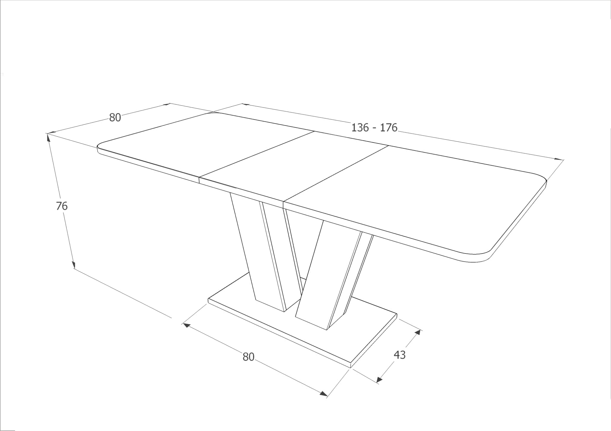 Tavolo da pranzo estensibile Powell Quercia (8)