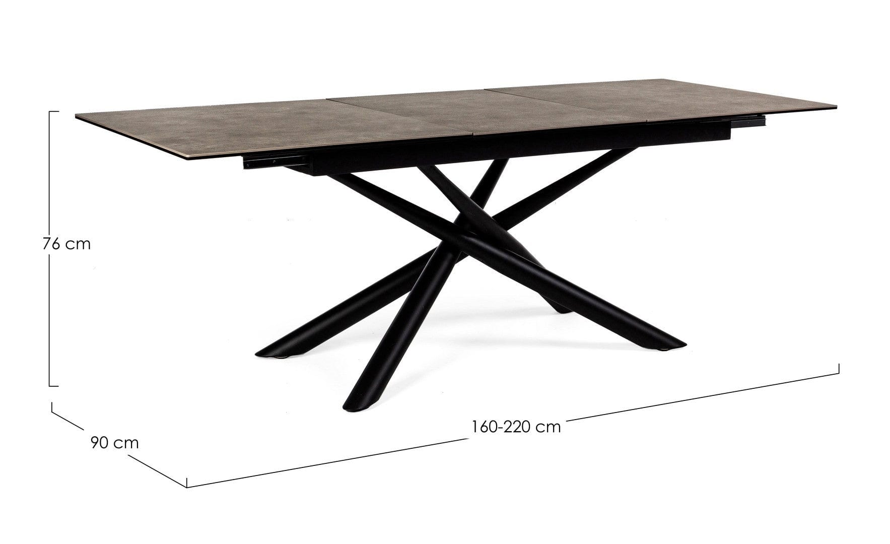 Bizzotto Tavolo da pranzo estensibile Seyfert Grande Cappuccino