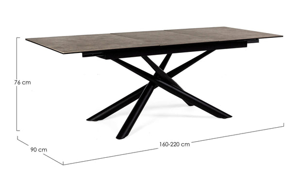 Bizzotto Tavolo da pranzo estensibile Seyfert Grande Cappuccino