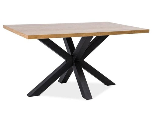 Signal Tavolo da pranzo in legno e metallo Corliss Small Quercia