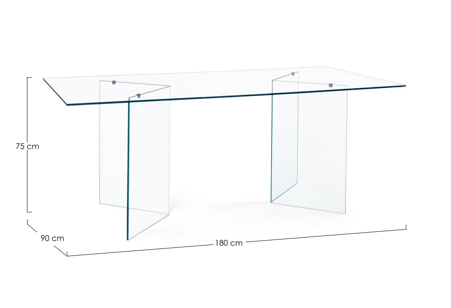 Bizzotto Tavolo da pranzo Iride Rectangular Trasparente
