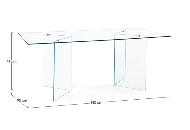 Bizzotto Tavolo da pranzo Iride Rectangular Trasparente