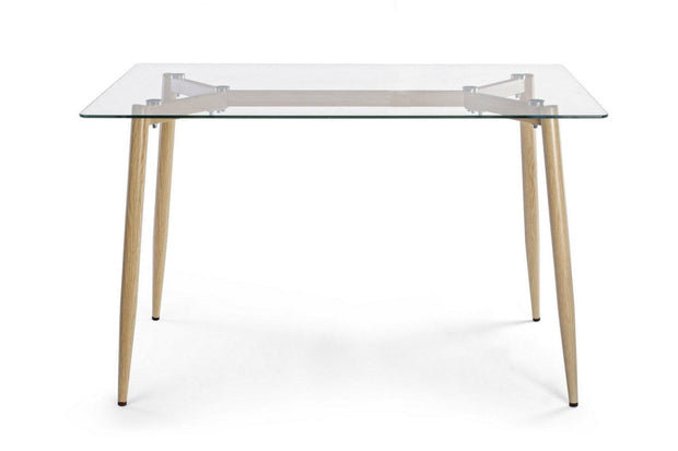 Bizzotto Tavolo da pranzo Oakland Piccola Trasparente