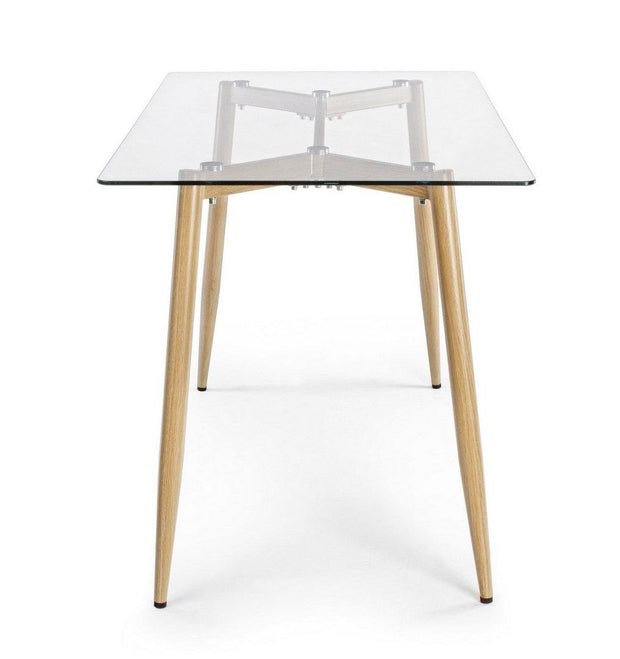 Bizzotto Tavolo da pranzo Oakland Piccola Trasparente