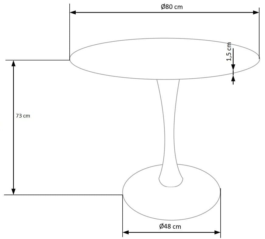 Tavolo da pranzo rotondo Denvoris Bianco (10)