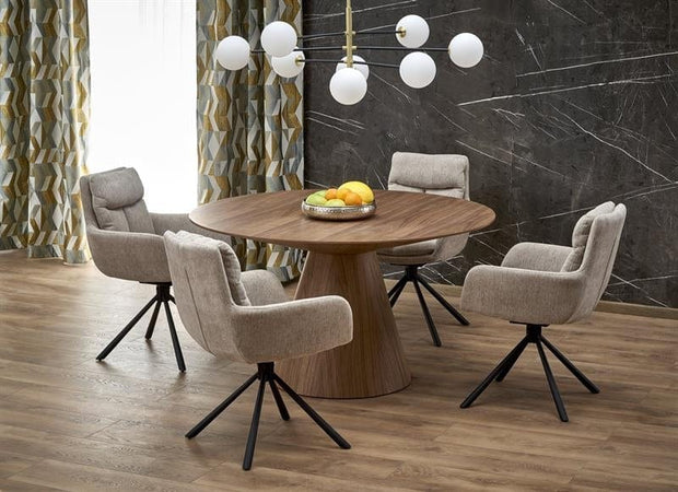 Halmar Tavolo da pranzo rotondo Hensis Noce