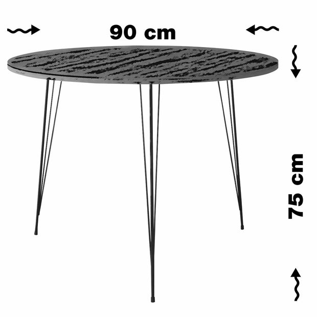 Tavolo da pranzo rotondo Sandalf Royal Nero (5)