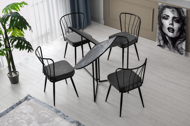 Tavolo da pranzo rotondo Yopro 1202 Antracite (2)